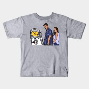 Distracted Boyfriend Meme Sci Fi With Space Cat Kids T-Shirt